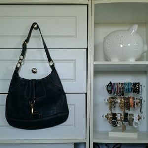 COACH black leather purse